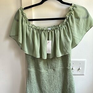 Baltic Born Amalfi smocked dress in Sage- Brand New w/tags. Size Medium